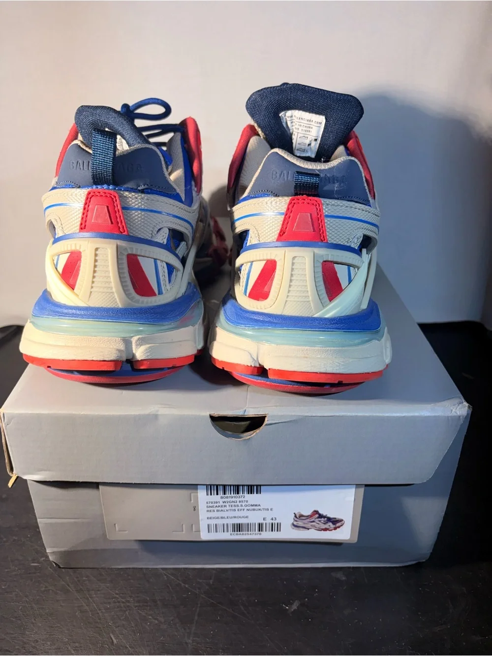 Balenciaga Men's Multi-Color Track Runner Sneakers
